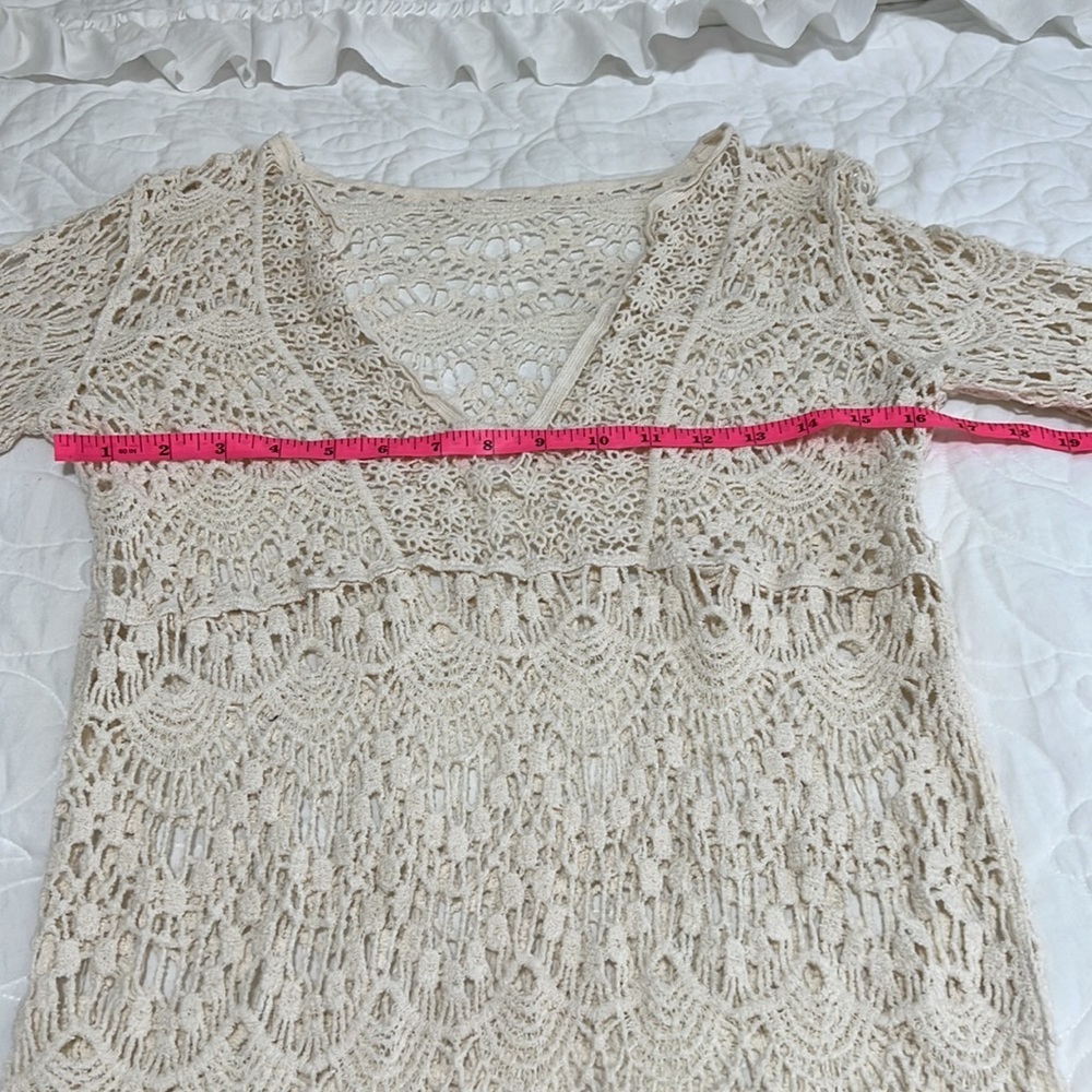 Crochet Lace Boho Coverup - Picture 6 of 9